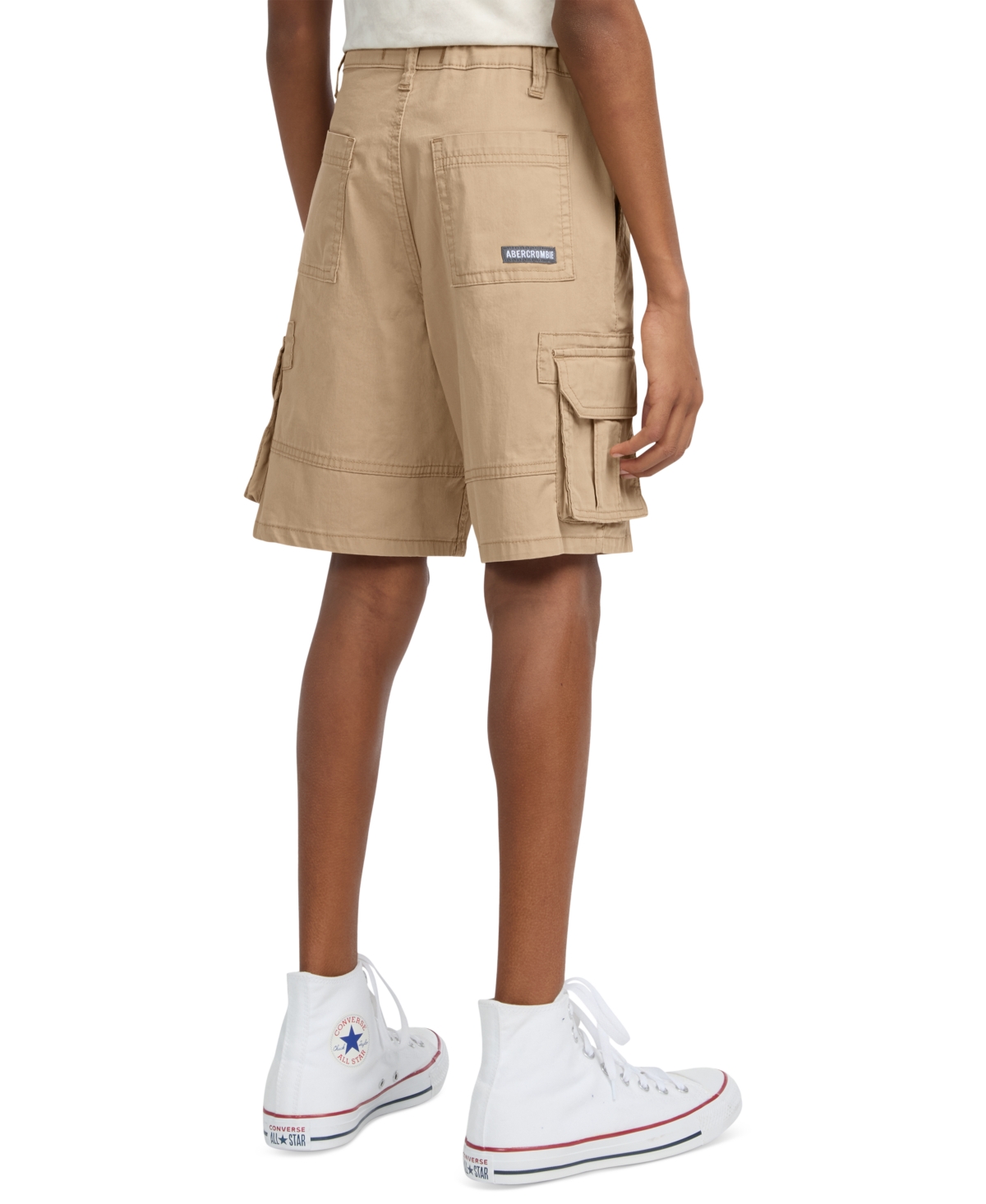 Abercrombie Boys Baggy Cargo Shorts In Brown