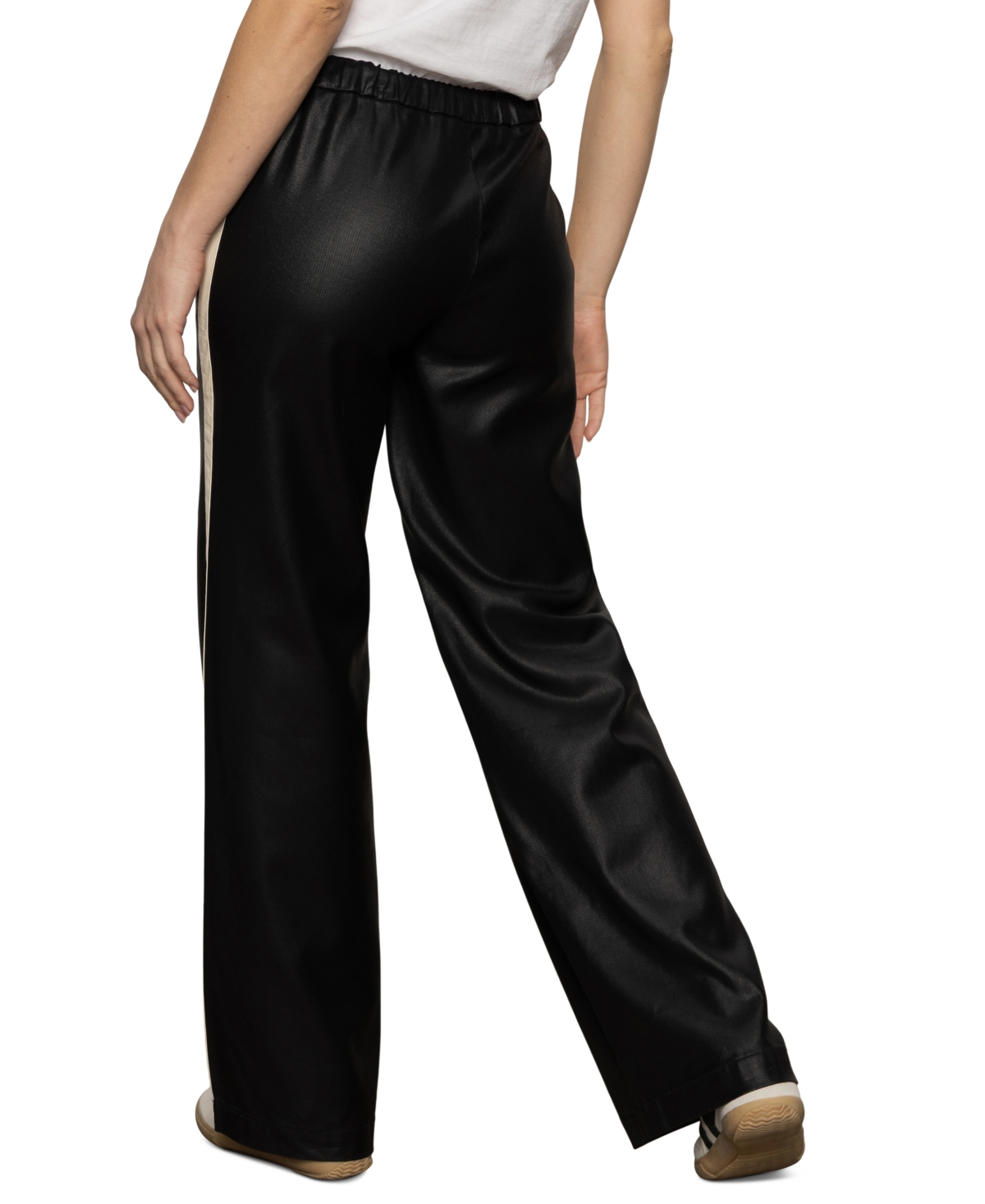 Sanctuary Coated Twill Track Pants In White