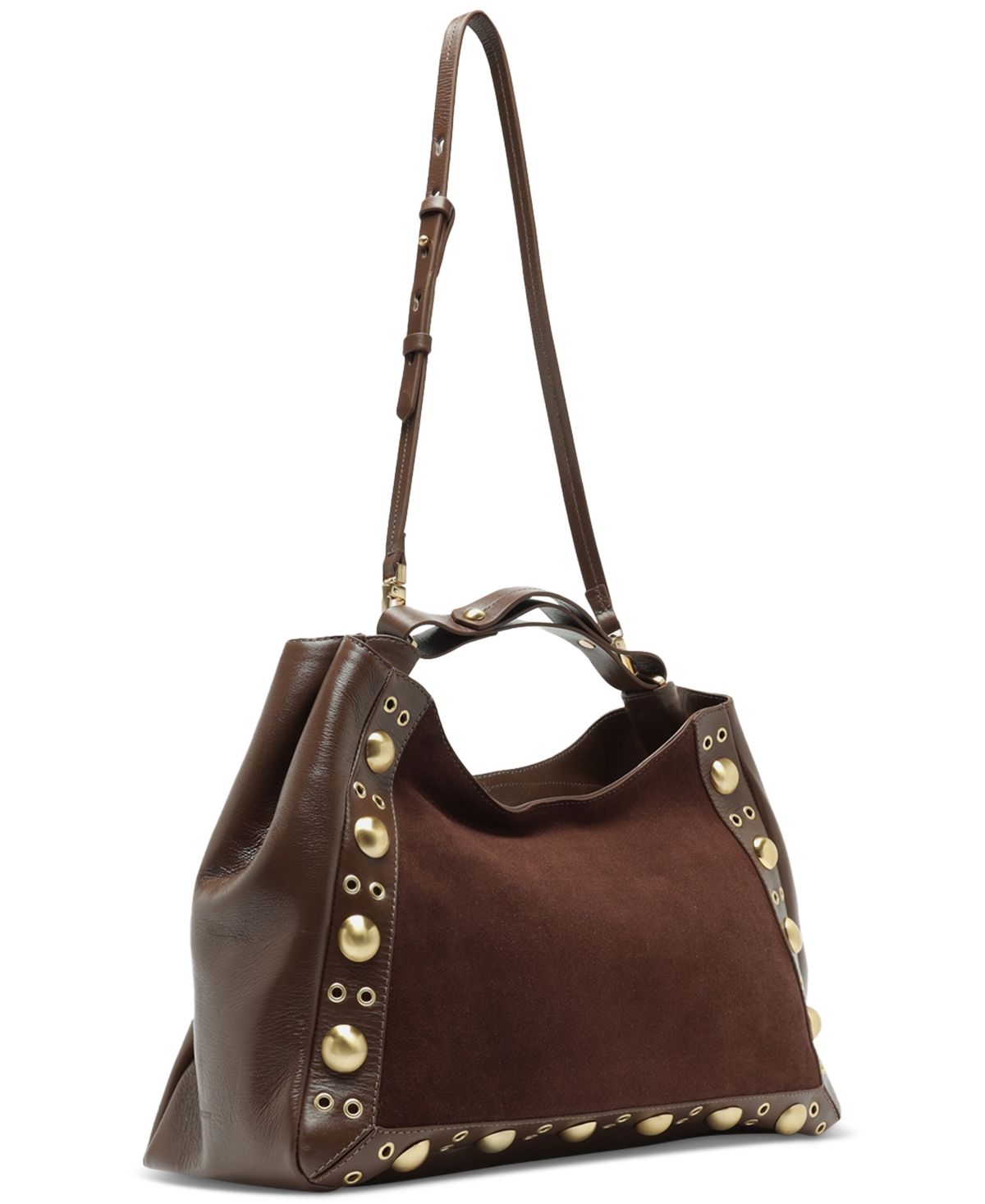 Arezzo Owen Medium Suede Tote In Brown