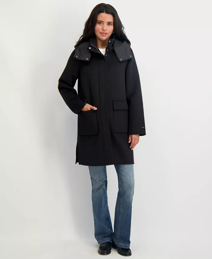 Women's Hooded Zip-Front Coat - thumbnail 4