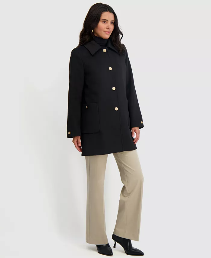 Women's Collared Single-Breasted Coat - thumbnail 9