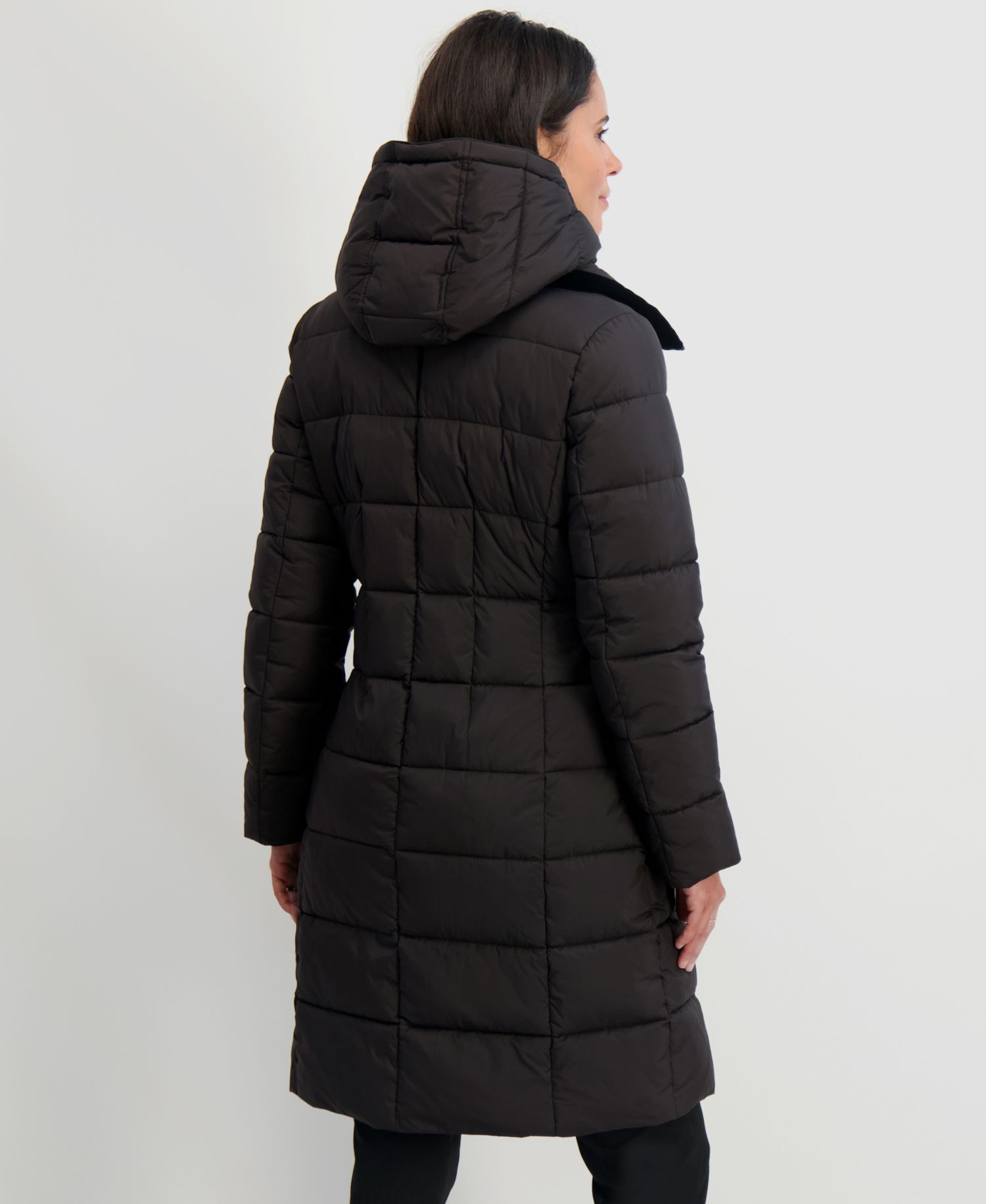 Women's Hooded Bibbed Puffer Coat