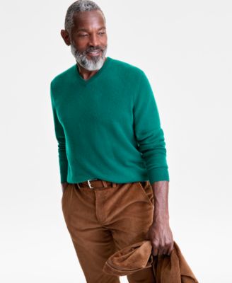 Men's 100% Cashmere V-Neck Sweater, Macy's Exclusive