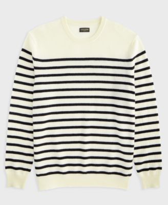Men's Breton Regular-Fit Stripe 100% Cashmere Sweater