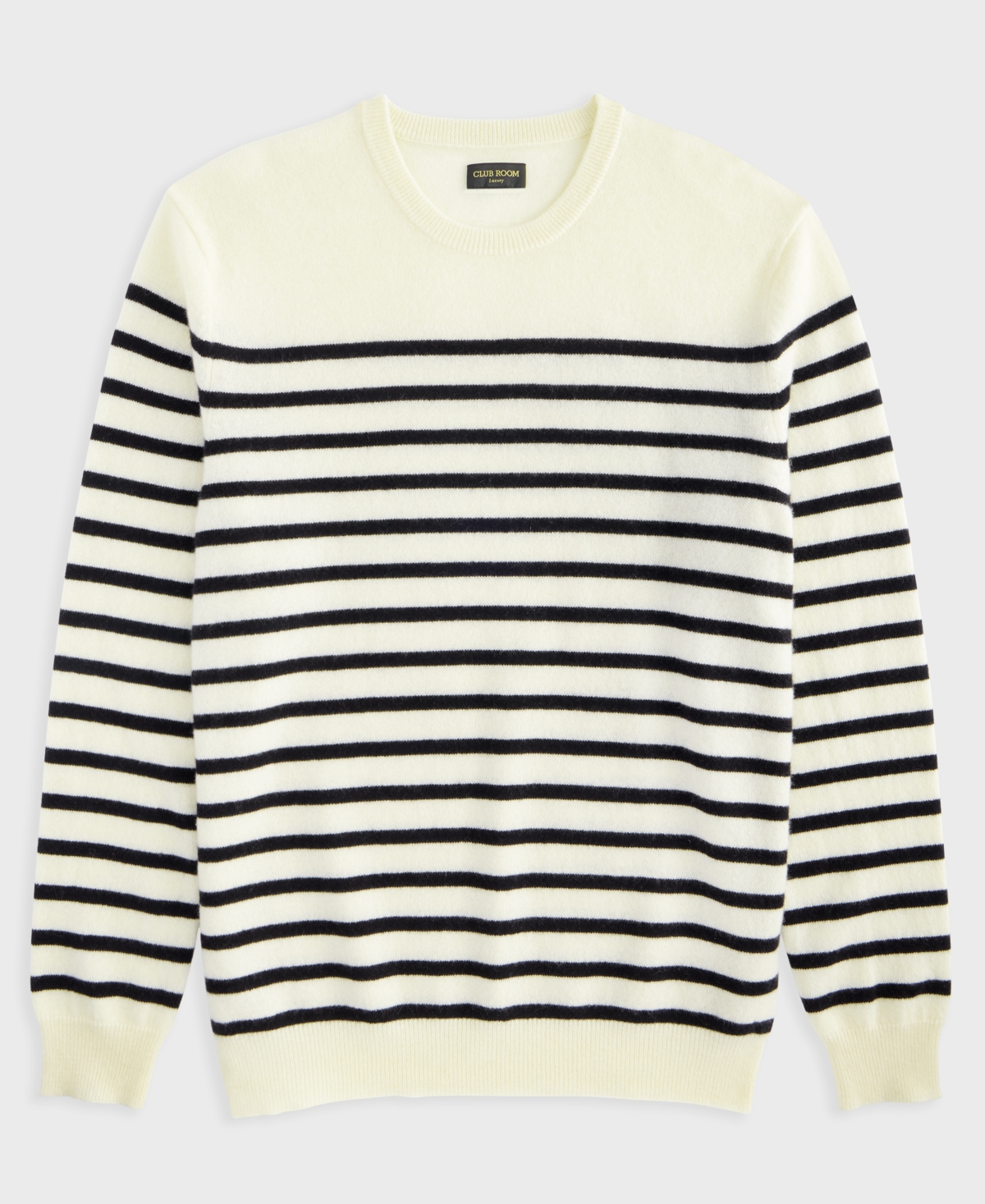 Club Room Men's Breton Regular-fit Stripe 100% Cashmere Sweater In Multi