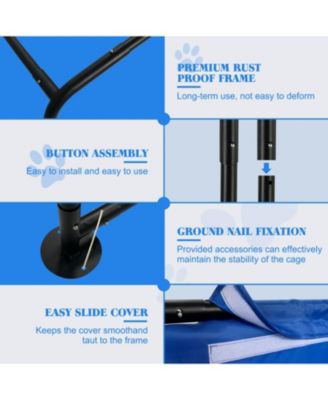 Dog Shade Shelter - Waterproof Sun Protection Blue