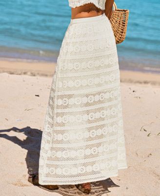 Women's Find Your Way Cream Maxi Skirt