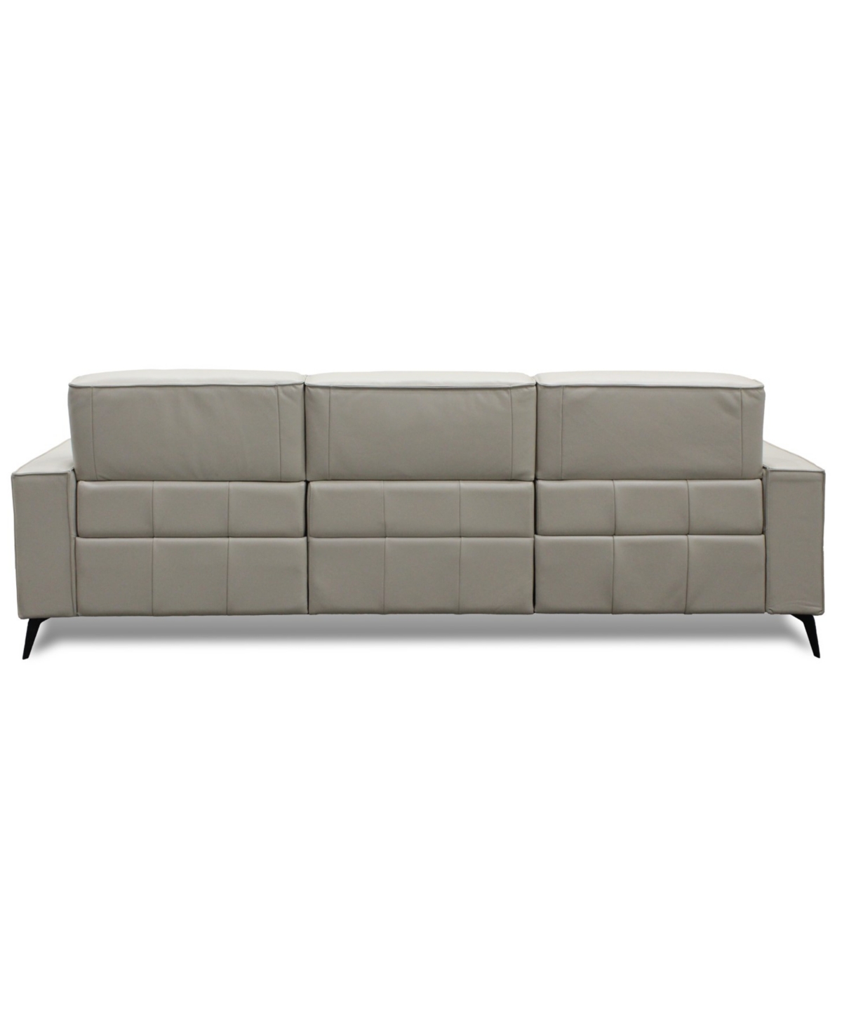 Macy's Neiwert 3-pc. Leather Sofa Sectional With 3 Power Recliners In Gray