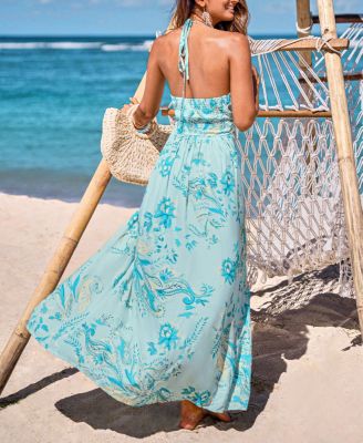 Women's Dusk Delight Tropical Maxi Beach Dress