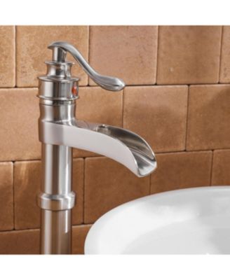 Waterfall Single Hole Single-Handle Vessel Bathroom Faucet With Supply Line in Oil Rubbed Bronze