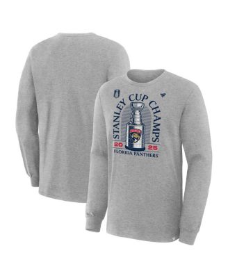 Fanatics - Men's&nbsp;Heather Gray Florida Panthers 2025 Stanley Cup Champions Locker Room Long Sleeve T-Shirt