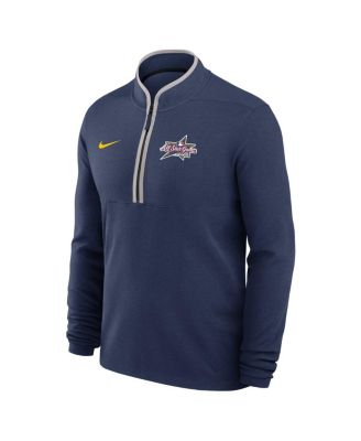 Men's Navy 2025 MLB All-Star Game Victory Performance Half-Zip Pullover Hoodie