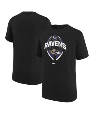 Nike - Big Boys and Girls Black Baltimore Ravens Icon Legend T-Shirt