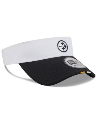 Men's White/Black Pittsburgh Steelers 2025 NFL Training Camp Adjustable Visor Hat