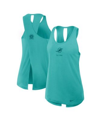 Nike - Women's Aqua Miami Dolphins Glory Crisscross Performance Tank Top