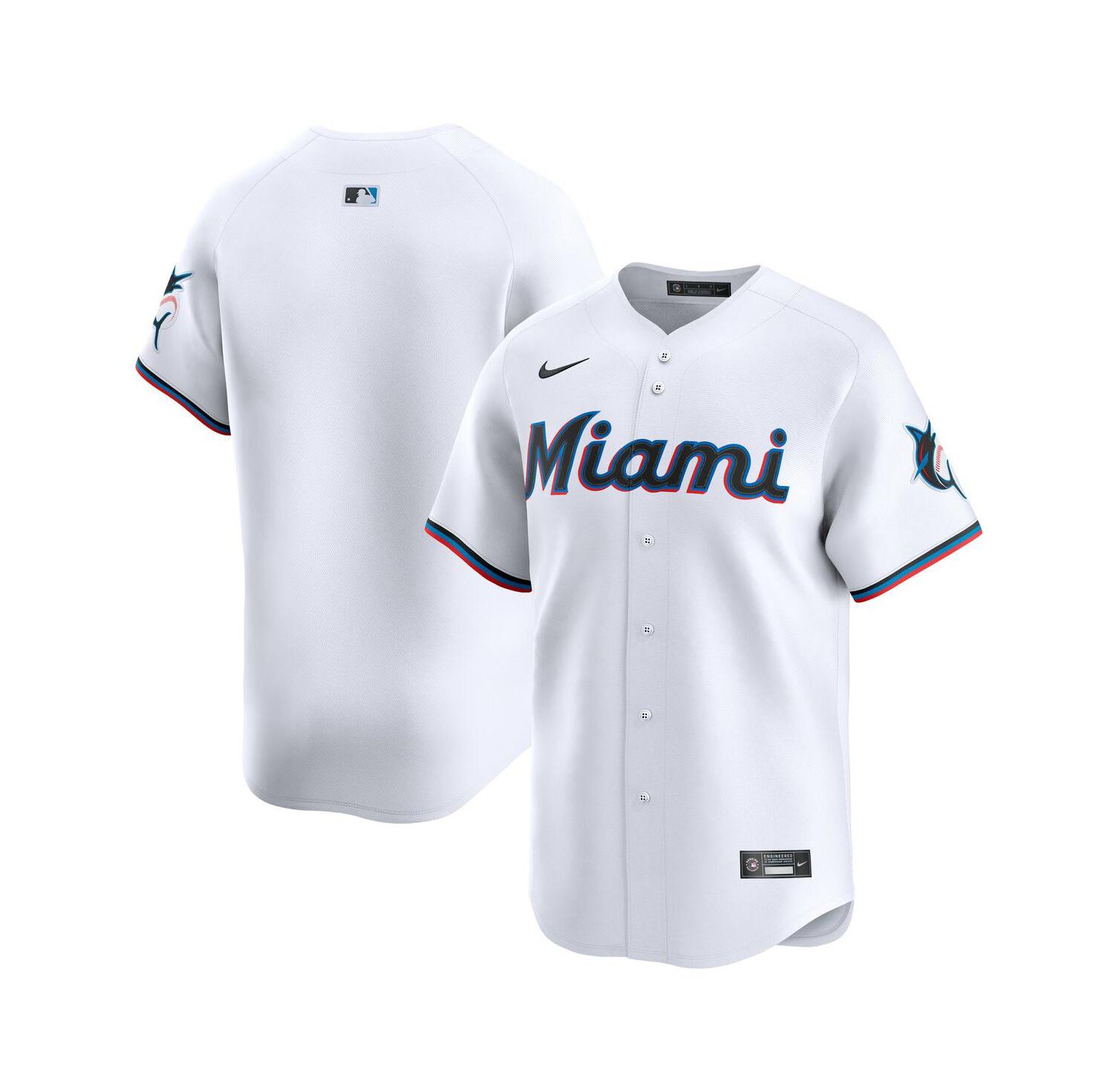 Men's White Miami Marlins Home Limited Jersey