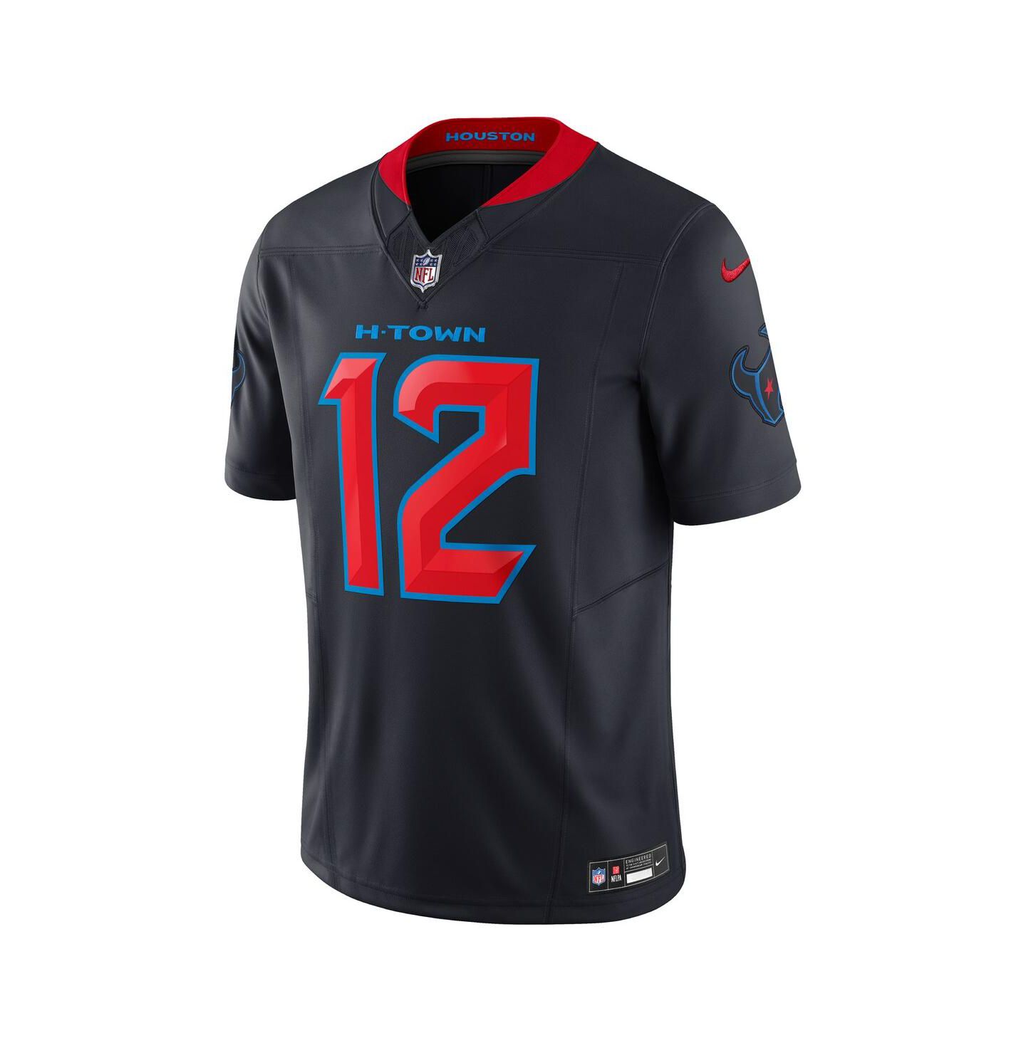 Мужской топ Nike Nico Collins Navy Houston Texans Alternate 2 Vapor F.U.S.E. Limited Jersey — фото 3