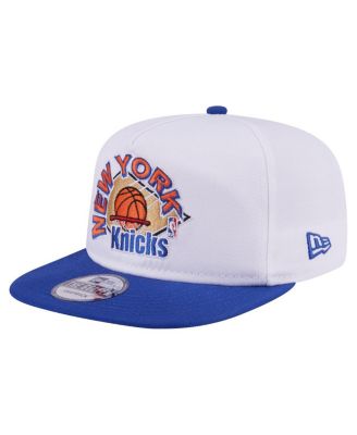 Men's White/Blue New York Knicks Hardwood Two-Tone Golfer Adjustable Hat