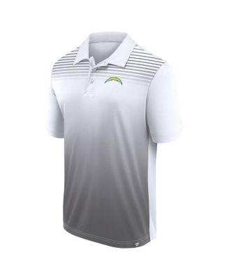Men's White/Gray Los Angeles Chargers Sandlot Game Polo Shirt