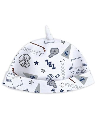 Baby Boys and Girls Tampa Bay Lightning Sleep and Play Sleeper with Bib Set