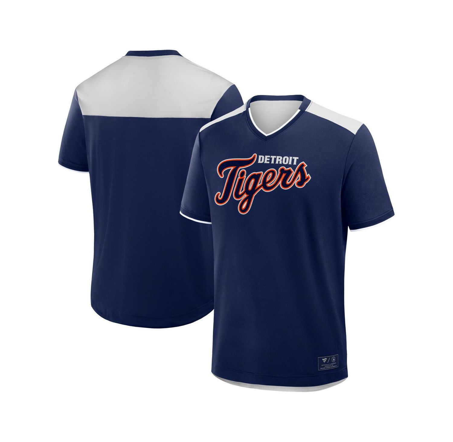 Men's Navy Detroit Tigers Walk Off V-Neck T-Shirt