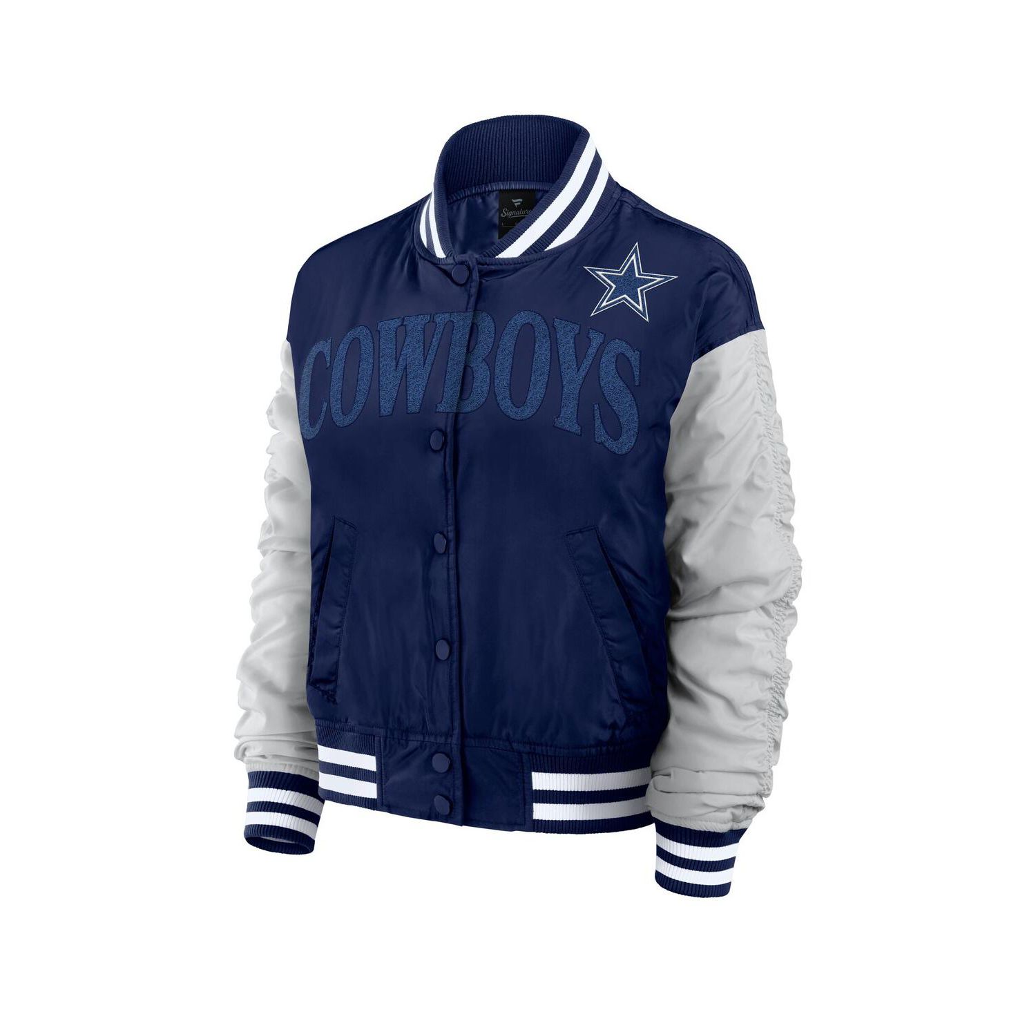 Women's Navy Dallas Cowboys Elements Wave Full-Snap Jacket