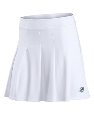 Women's White Miami Dolphins Primary Logo Tennis Skort