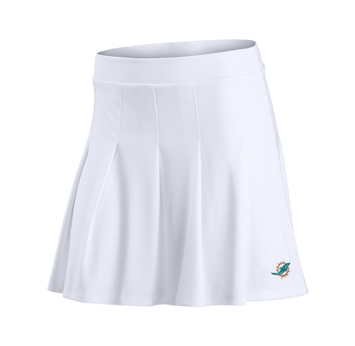 Women's White Miami Dolphins Primary Logo Tennis Skort