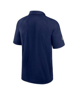 Men's&nbsp;Navy Columbus Blue Jackets Authentic Pro Rink Raglan Polo Shirt