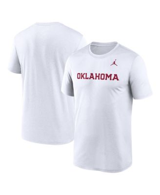 Jordan - Men's White Oklahoma Sooners Primetime Legend Wordmark T-Shirt