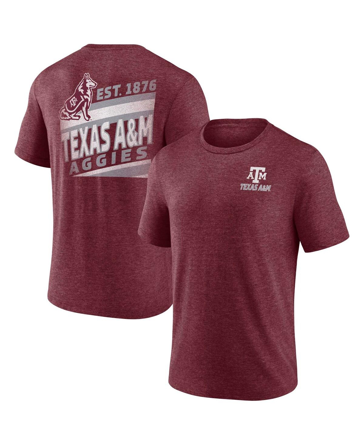 Fanatics Heather Maroon Texas A&M Aggies Ideal Faded Tri-Blend T-Shirt