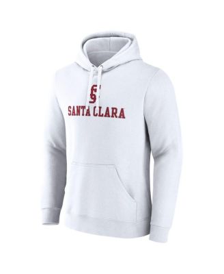 Men's&nbsp;White Santa Clara Broncos Primary Logo Pullover Hoodie