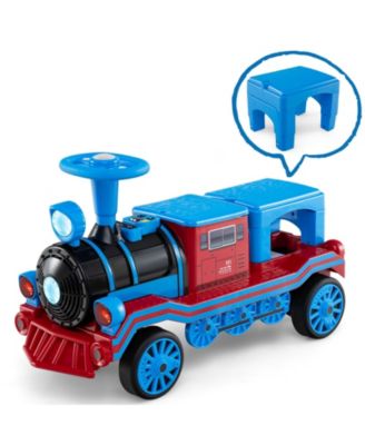 12V 2-Seater Ride on Toy w/ Train Whistle LED Lights Music & USB Port