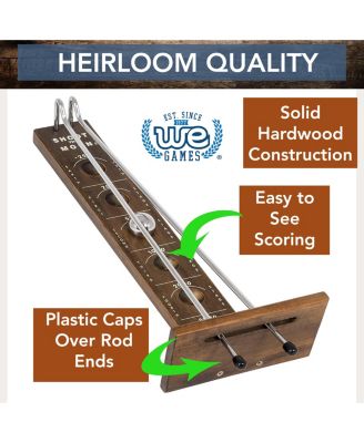 Shoot The Moon Board Game - Dark Stained Solid Wood - 17.5 in.