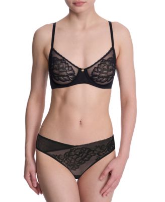 Women's Flora Lace Unlined Underwire Balconette Bra 714150	