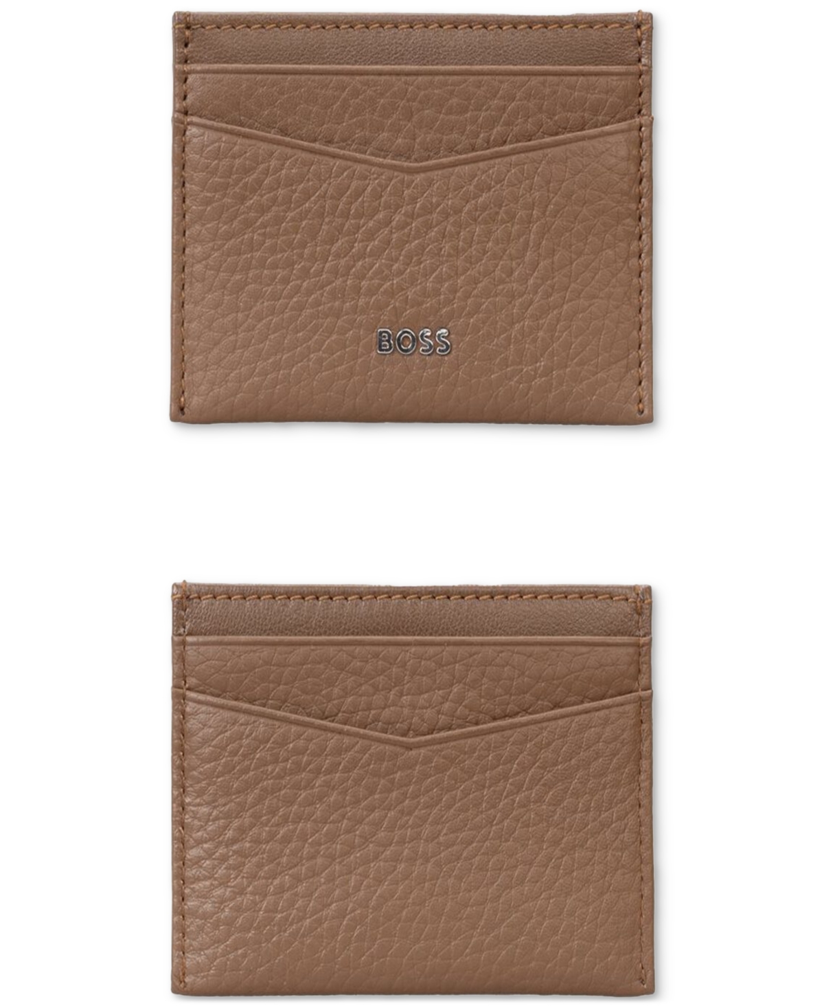 Hugo Boss Men's New Crosstown Leather Credit Card Wallet In Brown