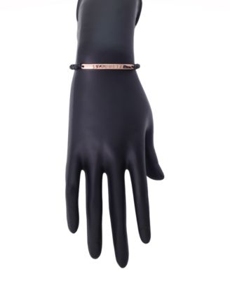 Black Agate Strength Beaded Bracelet