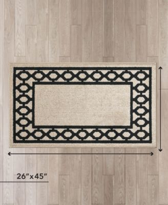 Jean Pierre Christine Trellis Border Tufted Runner Rug, 26" x 45"