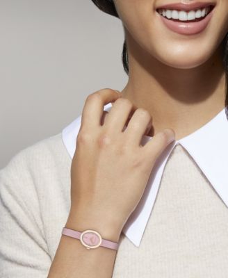 Women's Sammy Pink Leather Strap Breast Cancer Awareness Watch, 22.5mm