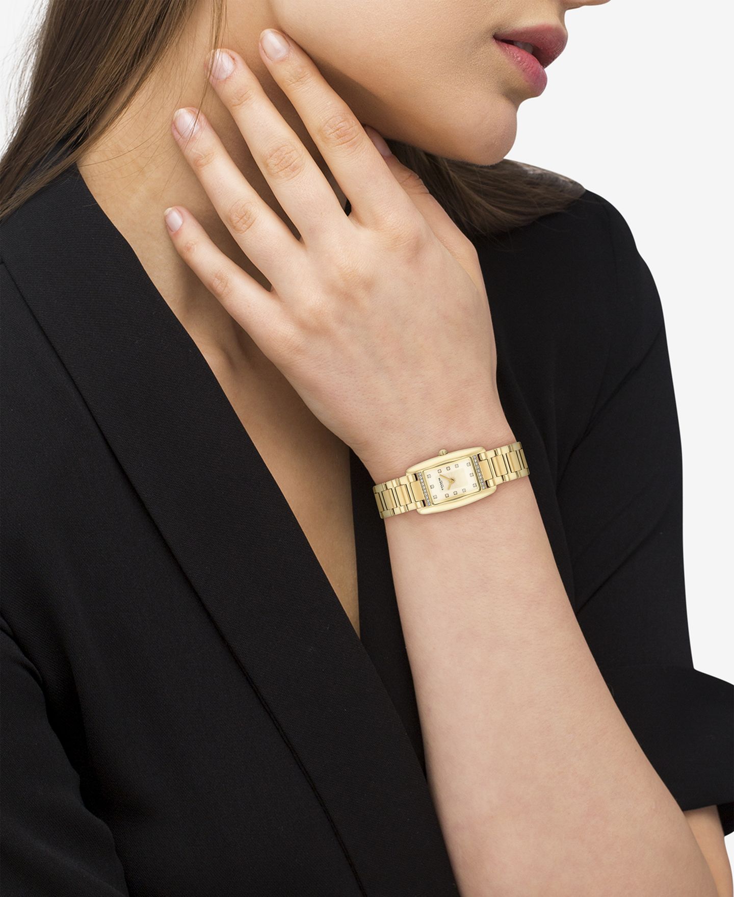 Женские часы COACH Reese Gold Tone Stainless Steel Bracelet Watch, 20mm — фото 4