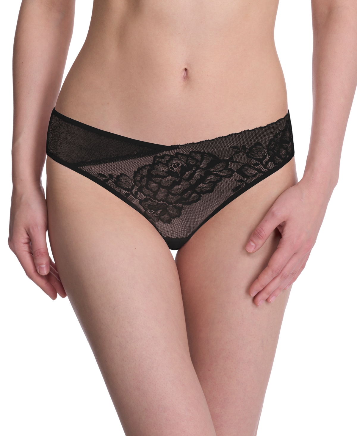 Women's Flora Lace Bikini Underwear 773150 - Black