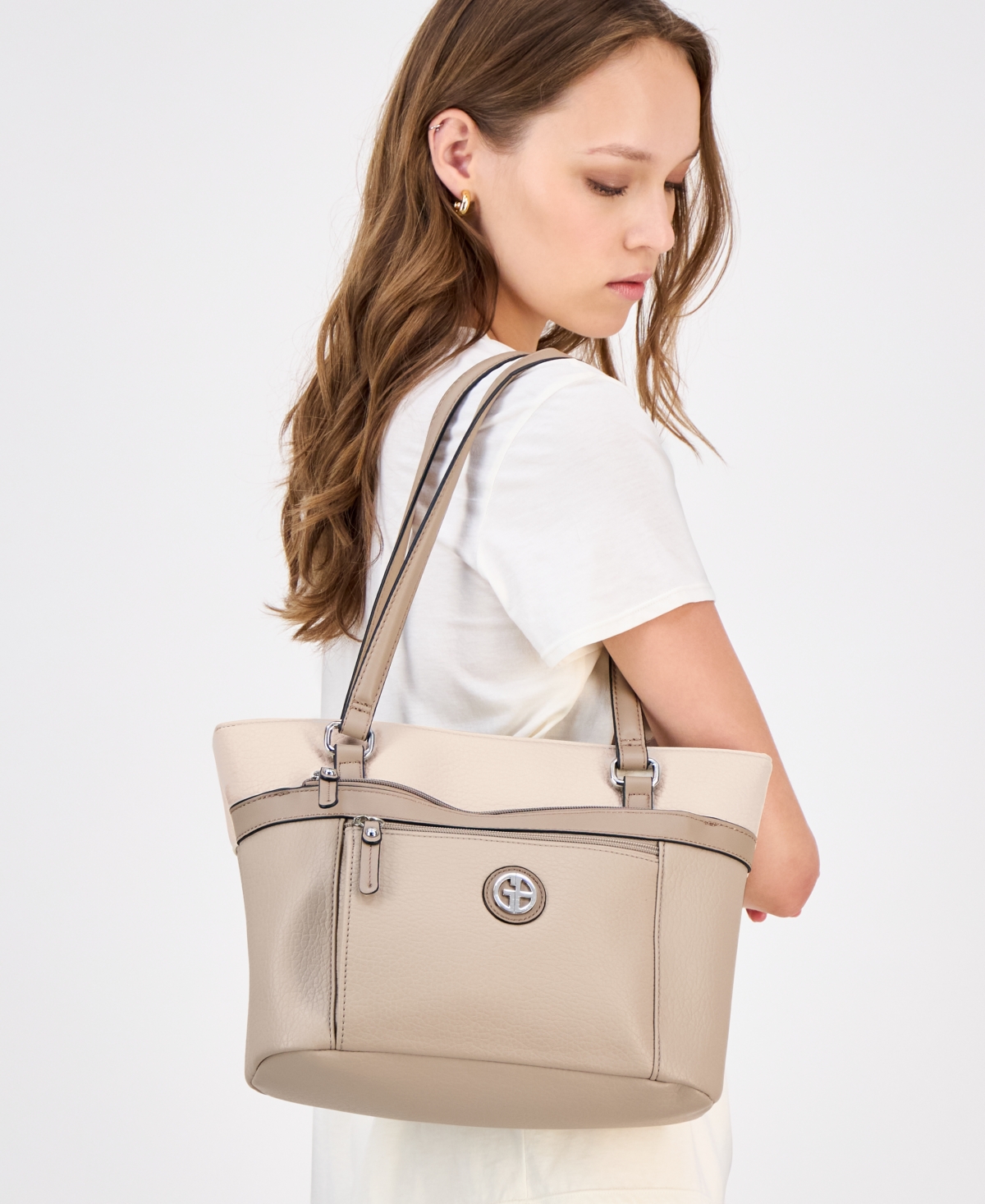 Giani Bernini Large Color Block Tote Bag, Macy's Exclusive