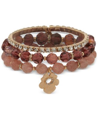 lonna & lilly - 3-Pc. Beaded Stretch Bracelet Set
