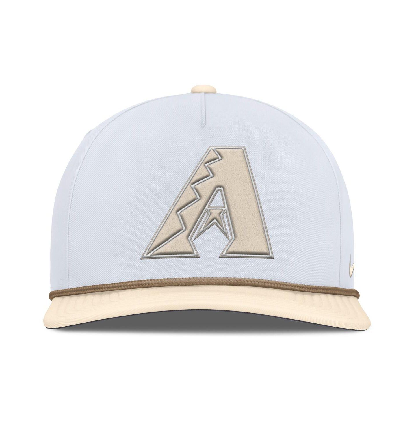 Мужская кепка Nike White/Cream Arizona Diamondbacks Pro Performance Snapback Hat — фото 4