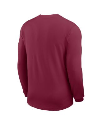 Men's Garnet Florida State Seminoles 2025 Sideline Coach UV Performance Long Sleeve T-Shirt