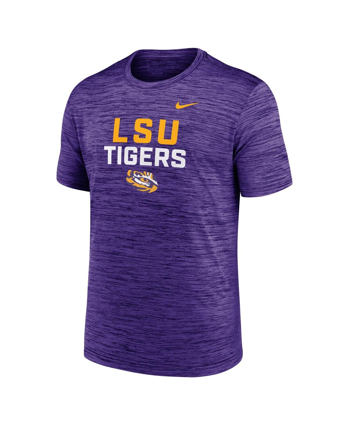 Nike Lsu Campus Center Stack Velocity  Men's Dri-fit College T-shirt In Purple