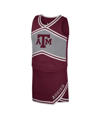 Big Girls Maroon Texas A&M Aggies Cheerleader Top and Skirt Set