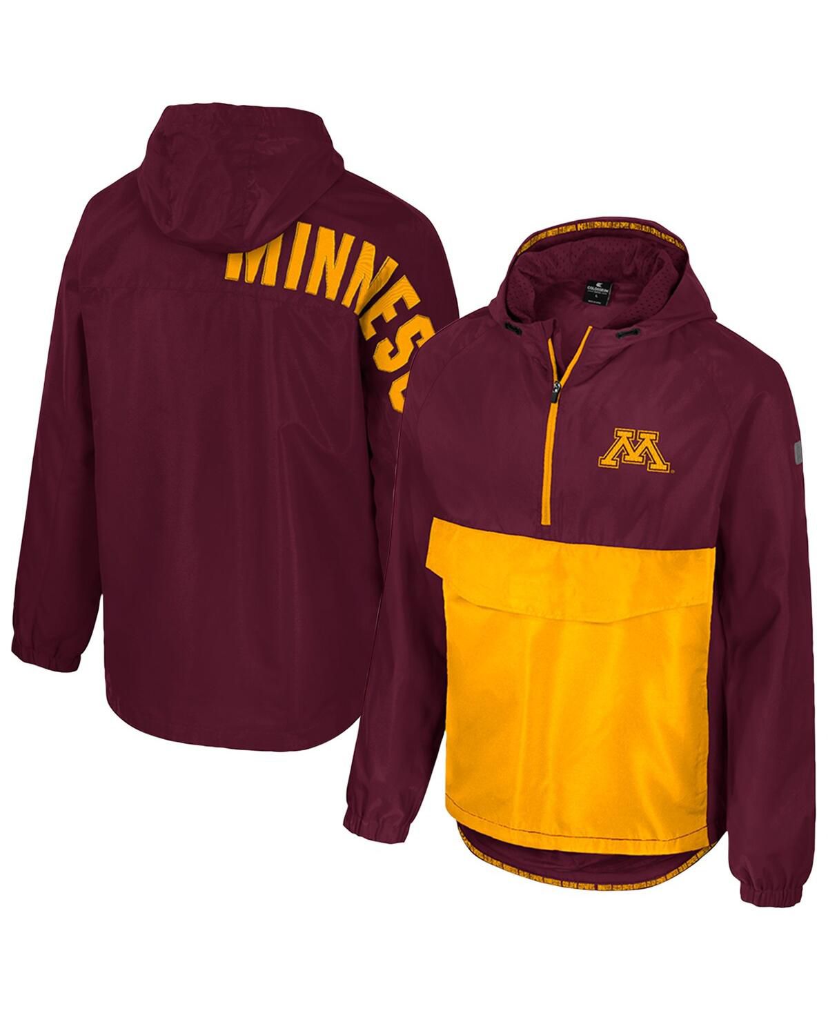 Мужская темно-бордовая куртка-анорак на молнии Minnesota Golden Gophers Reloaded
