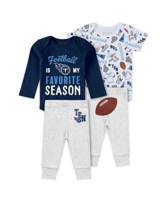 WEAR by Erin Andrews - Baby Boys and Girls 3-Piece Tennessee Titans Turn Me Around Bodysuits and Pant Set