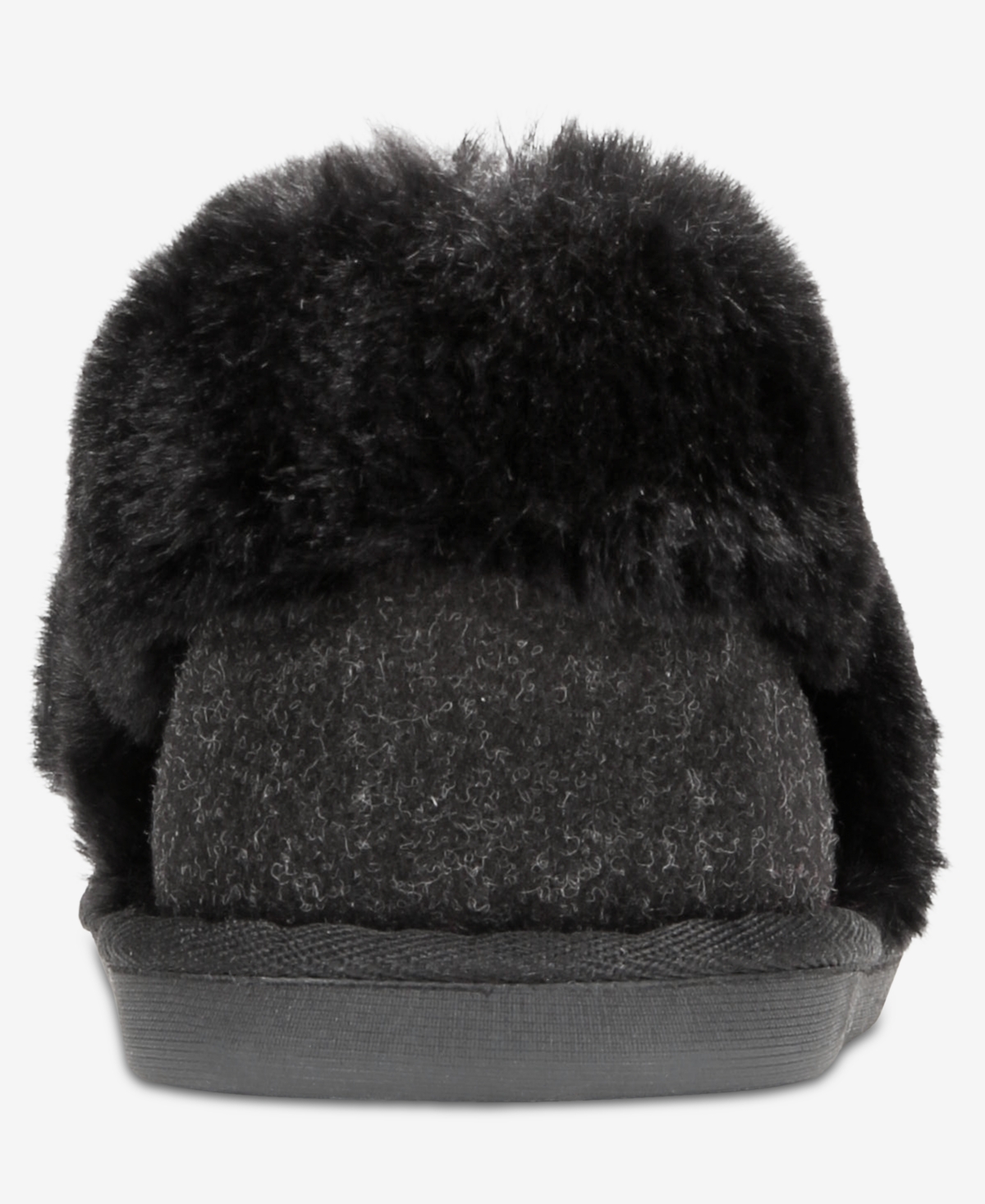 Charter Club Women's Faux-fur-lined Slippers, Macy's Exclusive In Black